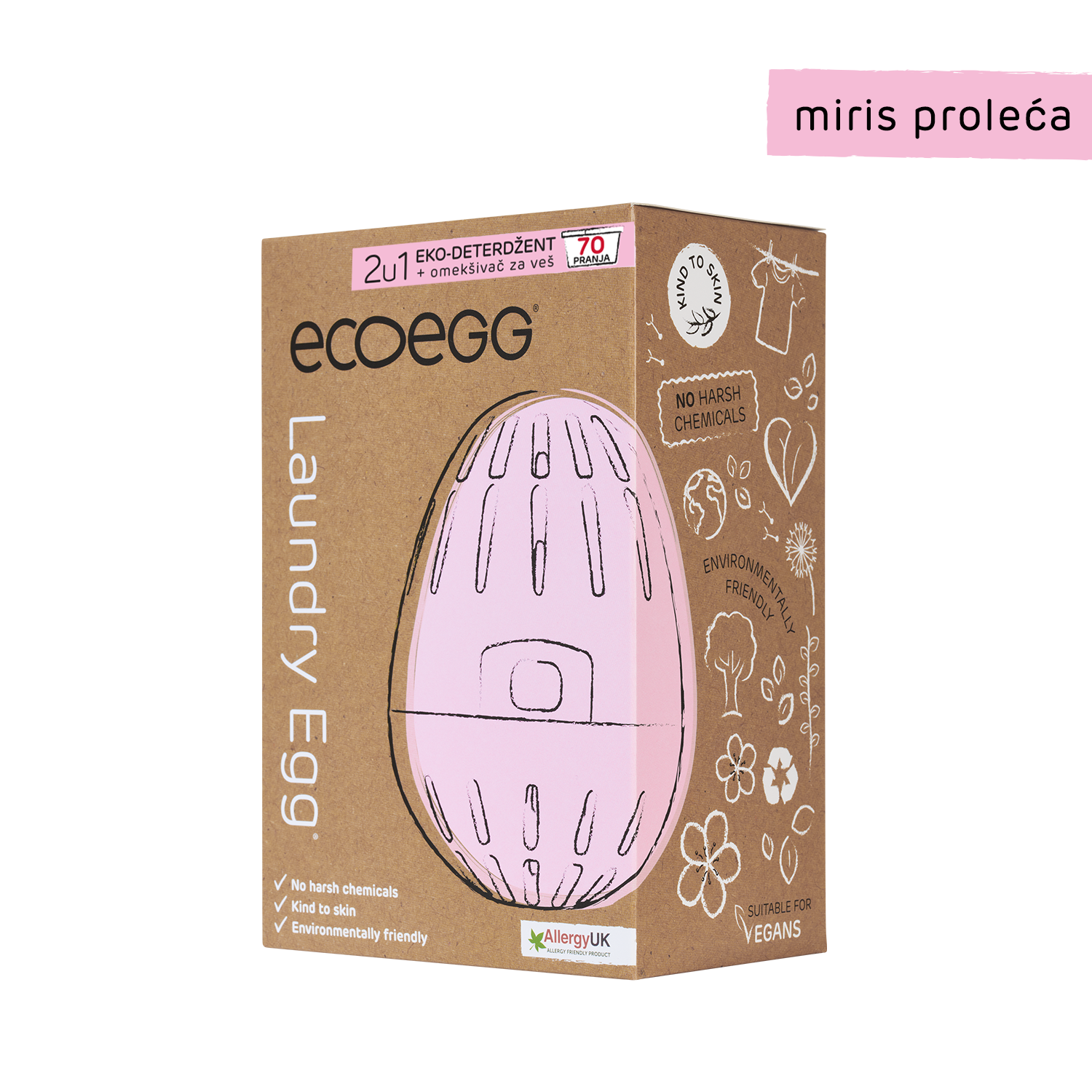 ECOEGG 2U1 EKO DETERDŽENT I OMEKŠIVAČ MIRIS PROLEĆA 70 PRANJA 