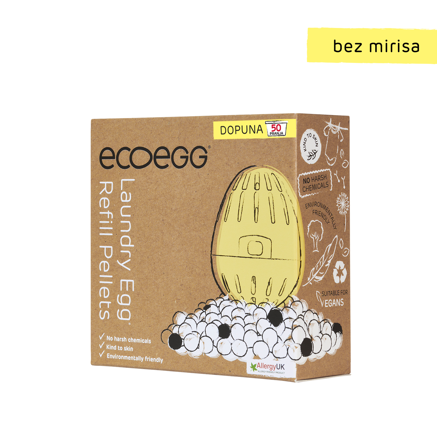 ECOEGG DOPUNA 2U1 EKO DETERDŽENT I OMEKŠIVAČ BEZ MIRISA 50 PRANJA 